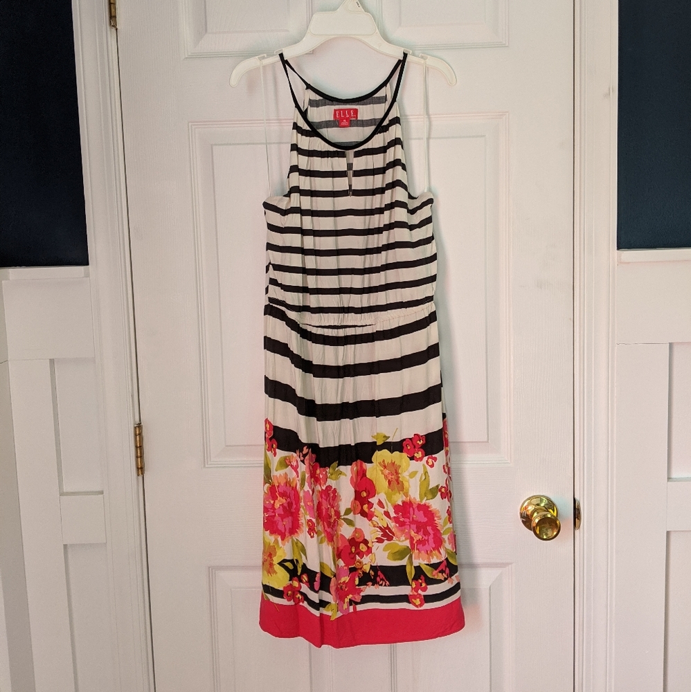 Floral striped sundress